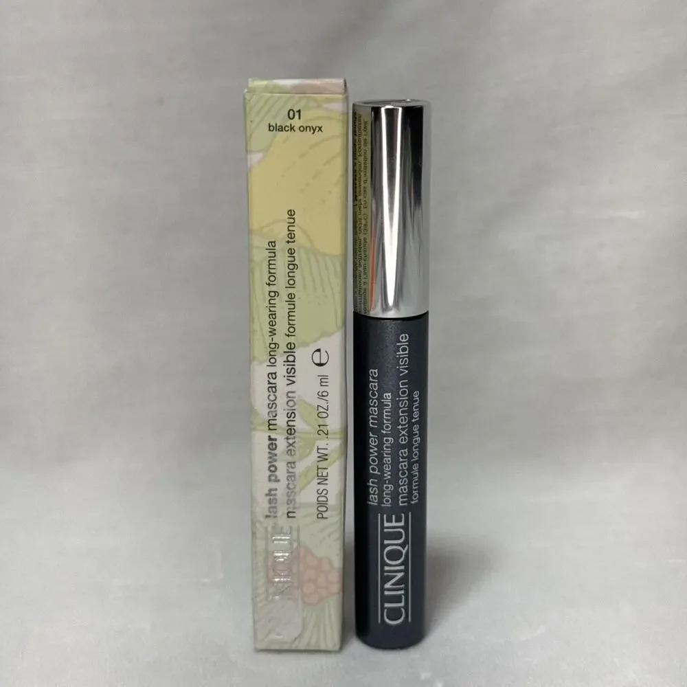 Clinique Lash Power Mascara 01 Black Onyx 0.21 oz 24H Tubing Warm Water Removal